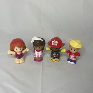 Fisher Price Little People Figures - Lot of 4, including firefighter girl